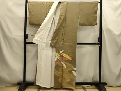 平和屋着物■豪華色留袖　作家物　駒刺繍　流水枝葉文　暈し染め　金彩　正絹　逸品　AABJ7677sx