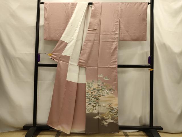 平和屋着物■十日町友禅作家　龍谷　色留袖　浜松文　暈し染め　金彩　正絹　逸品　AABJ7678sx