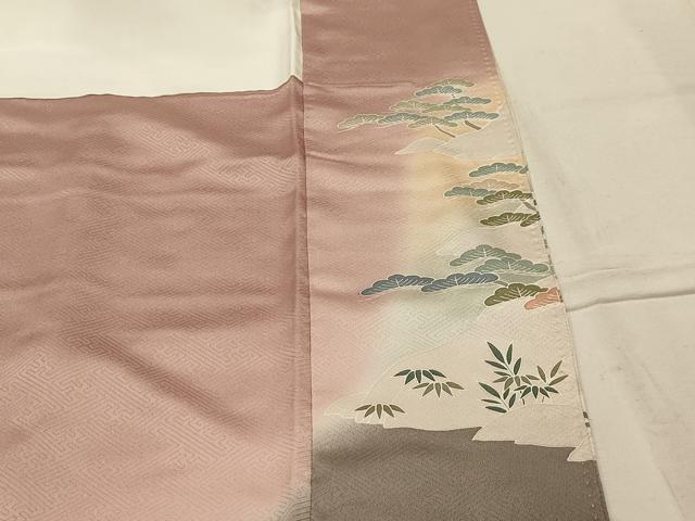 平和屋着物■十日町友禅作家　龍谷　色留袖　浜松文　暈し染め　金彩　正絹　逸品　AABJ7678sx