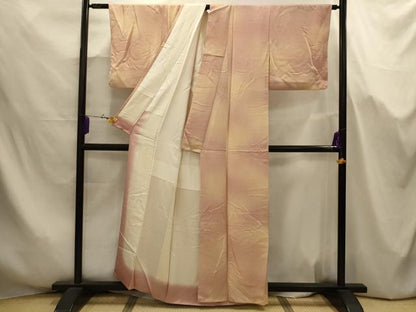 平和屋着物■上質な小紋　花づくし文　暈し染め　正絹　逸品　AABJ7679sx