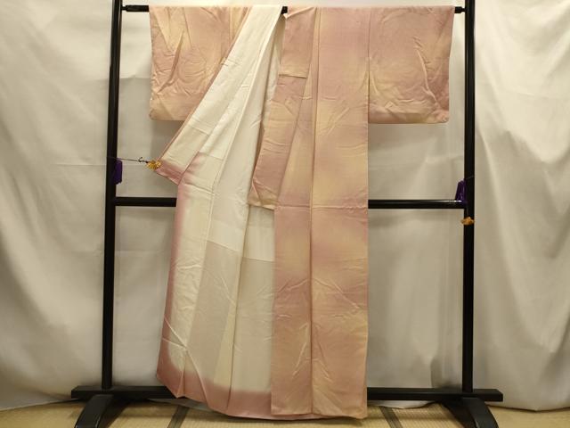 平和屋着物■上質な小紋　花づくし文　暈し染め　正絹　逸品　AABJ7679sx