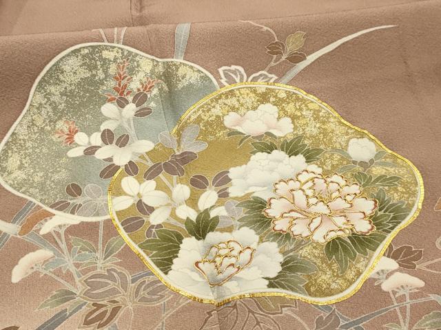 平和屋着物■豪華色留袖　駒刺繍　流水花籬文　暈し染め　金彩　正絹　逸品　AABJ7684sx