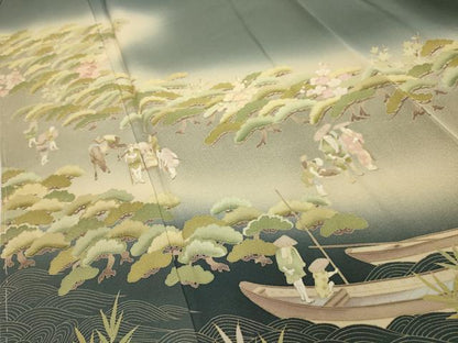 平和屋着物■豪華色留袖　作家物　浜松文　暈し染め　正絹　逸品　AABJ7688sx