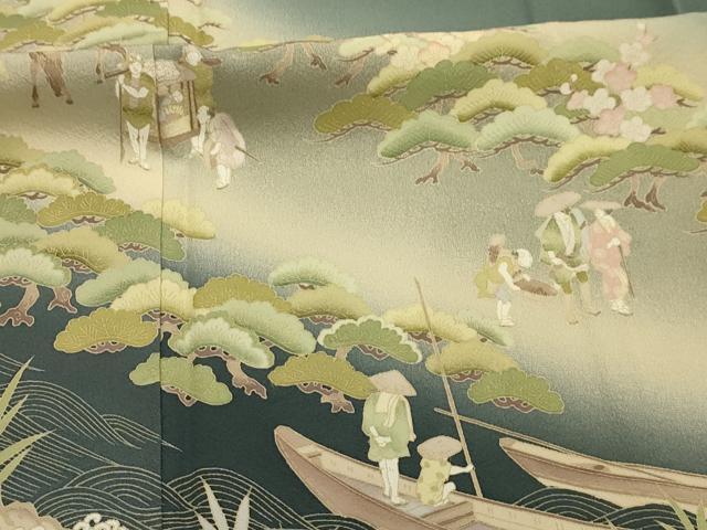 平和屋着物■豪華色留袖　作家物　浜松文　暈し染め　正絹　逸品　AABJ7688sx