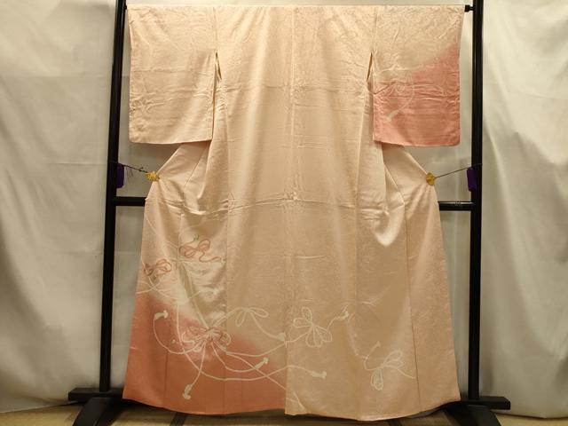 平和屋着物■訪問着　駒刺繍　結び紐文　暈し染め　正絹　逸品　AABJ7692sx