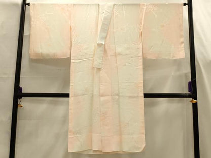 平和屋着物■長襦袢　無双仕立て　絞り　露芝花文　暈し染め　正絹　逸品　AABJ7698sx