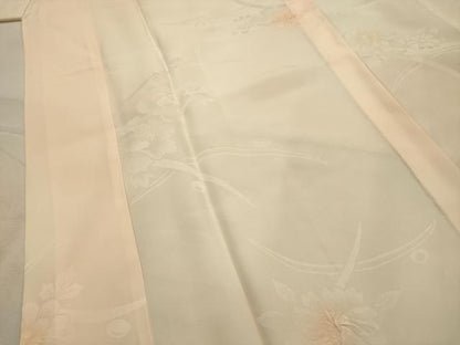 平和屋着物■長襦袢　無双仕立て　絞り　露芝花文　暈し染め　正絹　逸品　AABJ7698sx
