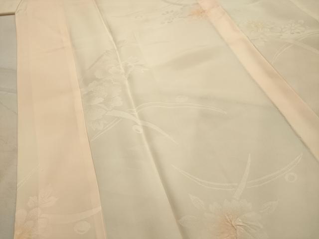 平和屋着物■長襦袢　無双仕立て　絞り　露芝花文　暈し染め　正絹　逸品　AABJ7698sx
