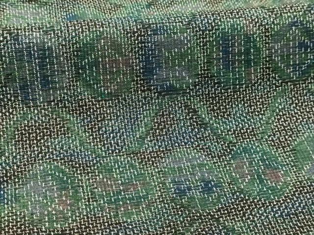 平和屋着物■上質な紬　菱文　正絹　逸品　AABJ7700sx