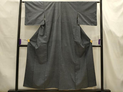 平和屋着物■上質な紬　亀甲文　正絹　逸品　AABJ7701sx