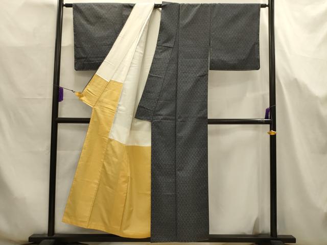 平和屋着物□上質な紬 亀甲文 正絹 逸品 AABJ7701sx 平和屋着物