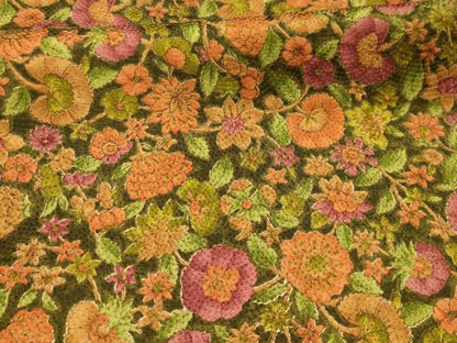 平和屋着物■上質な小紋　更紗花文　正絹　逸品　AABJ7702sx