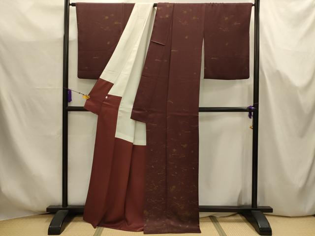 平和屋着物■訪問着　吹き寄せ文　金彩　正絹　逸品　AABJ7709sx