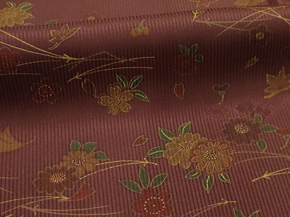 平和屋着物■訪問着　吹き寄せ文　金彩　正絹　逸品　AABJ7709sx