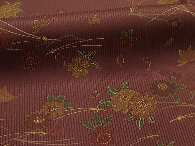 平和屋着物■訪問着　吹き寄せ文　金彩　正絹　逸品　AABJ7709sx