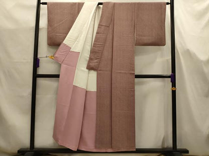 平和屋着物■江戸小紋　扇面文　正絹　逸品　AABJ7716sx