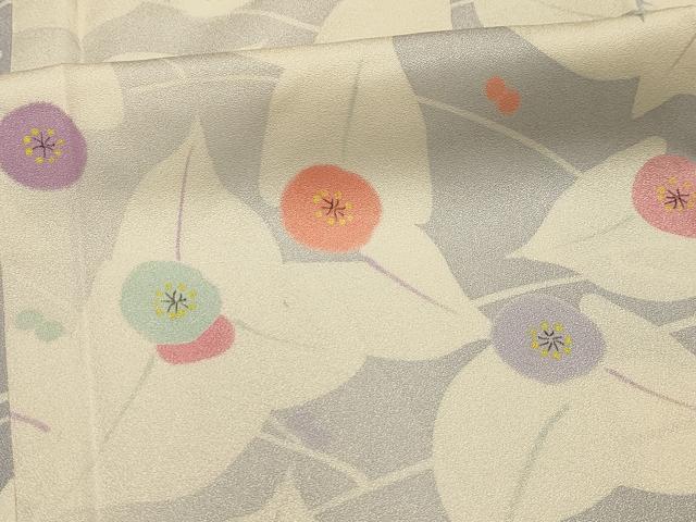 平和屋着物■上質な小紋　草花文　暈し染め　正絹　逸品　AABJ7720sx