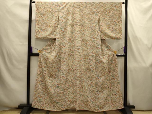 平和屋着物■上質な小紋　風景文　正絹　逸品　AABJ7721sx