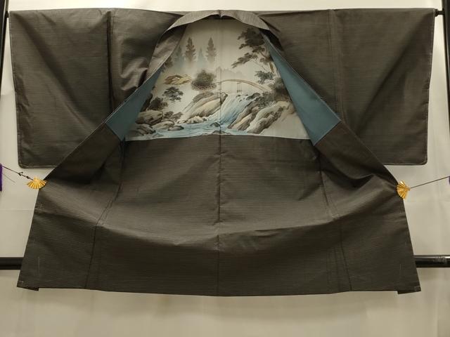 平和屋着物■男性　本場大島紬　アンサンブル　100亀甲　総詰め　証紙付き　久野織物謹製　正絹　逸品　AABJ7727sx