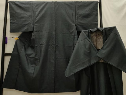 平和屋着物■男性　本場大島紬　アンサンブル　亀甲絣　正絹　逸品　AABJ7728sx