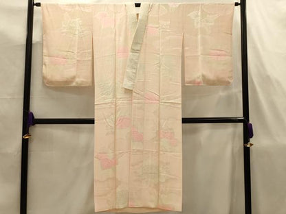 平和屋着物■長襦袢　袷　菊桐文　暈し染め　正絹　逸品　AABJ7730sx