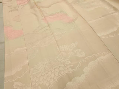 平和屋着物■長襦袢　袷　菊桐文　暈し染め　正絹　逸品　AABJ7730sx