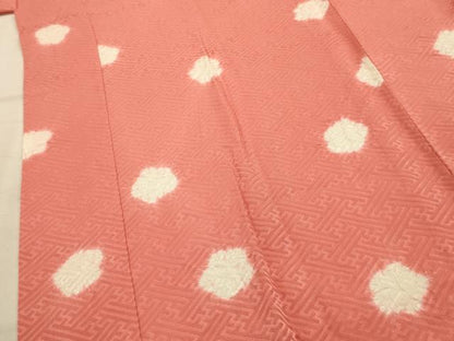 平和屋着物■長襦袢　無双仕立て　絞り　舞花文　半衿刺繍　正絹　逸品　AABJ7735sx