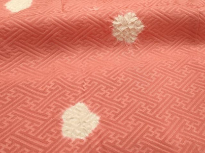 平和屋着物■長襦袢　無双仕立て　絞り　舞花文　半衿刺繍　正絹　逸品　AABJ7735sx