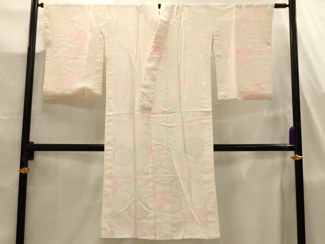 平和屋着物■長襦袢　袷　飛鶴亀甲花文　暈し染め　正絹　逸品　AABJ7737sx