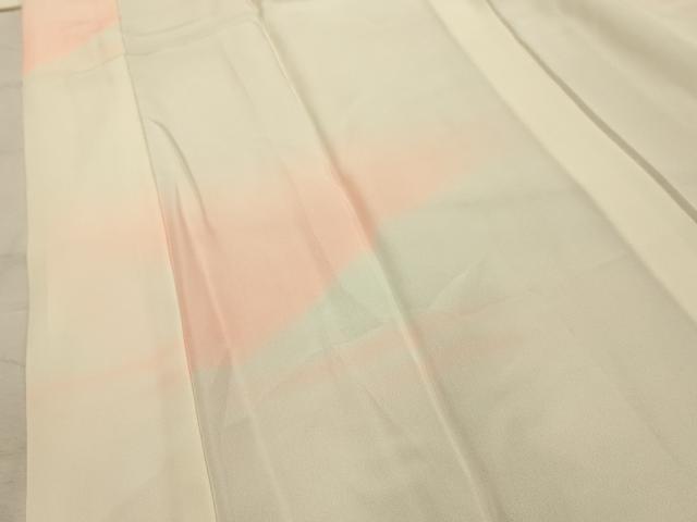 平和屋着物■長襦袢　無双仕立て　遠山文　暈し染め　正絹　逸品　AABJ7738sx