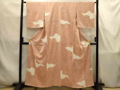 平和屋着物■上質な小紋　絞り　霞文　正絹　逸品　AABJ7741sx