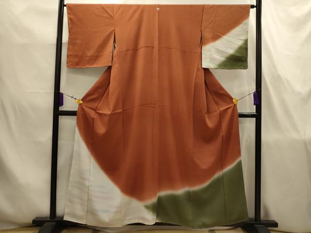 平和屋着物■訪問着　霞文　暈し染め　正絹　逸品　AABJ7747sx