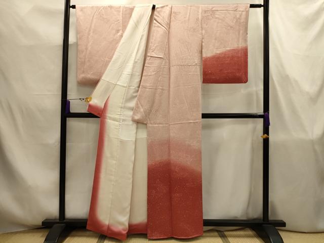 平和屋着物■訪問着　霞文　暈し染め　正絹　逸品　AABJ7748sx
