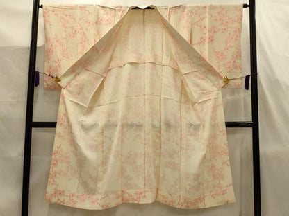 平和屋着物■長襦袢　無双仕立て　枝花文　正絹　逸品　AABJ7751sx