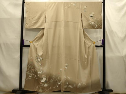 平和屋着物■訪問着　友禅　枝花文　暈し染め　金彩　正絹　逸品　AABJ7752sx