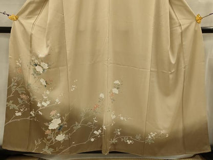 平和屋着物■訪問着　友禅　枝花文　暈し染め　金彩　正絹　逸品　AABJ7752sx