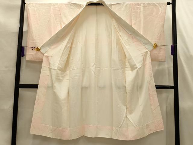 平和屋着物■長襦袢　袷　流水破れ色紙花地紋　暈し染め　正絹　逸品　AABJ7757sx