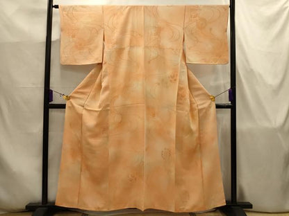 平和屋着物■上質な小紋　地紋起こし　花鏡裏文　暈し染め　正絹　逸品　AABJ7758sx
