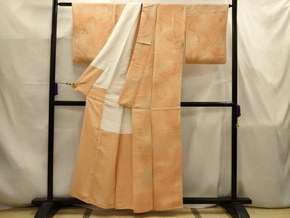 平和屋着物■上質な小紋　地紋起こし　花鏡裏文　暈し染め　正絹　逸品　AABJ7758sx