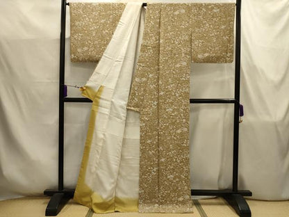 平和屋着物■上質な小紋　松竹梅風景文　正絹　逸品　AABJ7763sx