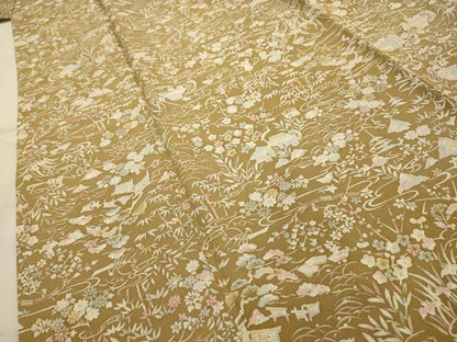 平和屋着物■上質な小紋　松竹梅風景文　正絹　逸品　AABJ7763sx