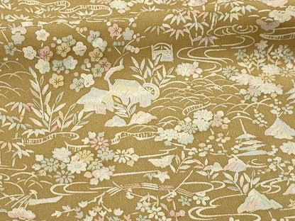 平和屋着物■上質な小紋　松竹梅風景文　正絹　逸品　AABJ7763sx