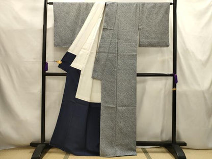 平和屋着物■大変加工の良い総絞り小紋　正絹　逸品　AABJ7764sx