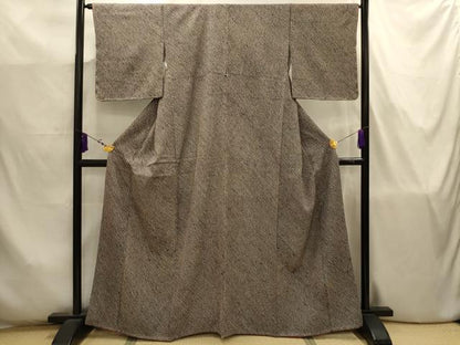 平和屋着物■大変加工の良い総絞り小紋　黒地　正絹　逸品　AABJ7765sx