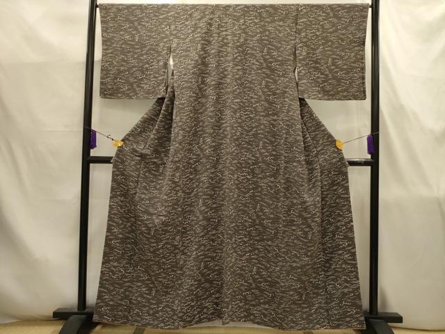 平和屋着物■上質な小紋　立波文　正絹　逸品　AABJ7769sx