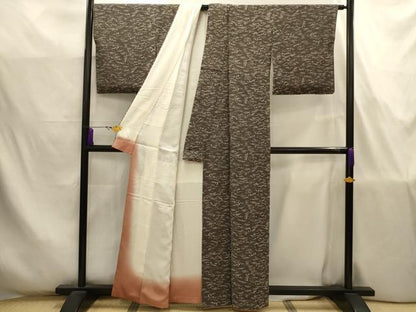 平和屋着物■上質な小紋　立波文　正絹　逸品　AABJ7769sx