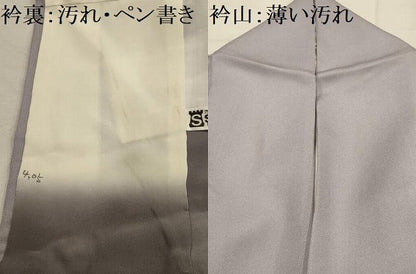 平和屋着物■友禅作家　城戸壇上　訪問着　流水松花文　暈し染め　金彩　正絹　逸品　AABJ7771sx
