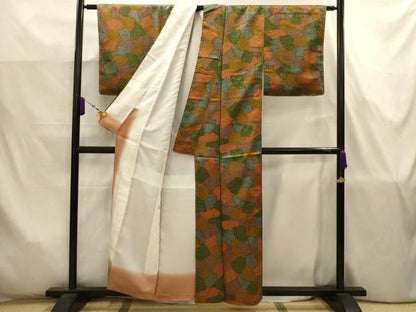 平和屋着物■上質な小紋　色紙重ね文　正絹　逸品　AABJ7772sx