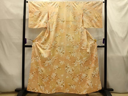 平和屋着物■上質な小紋　草花文　暈し染め　正絹　逸品　AABJ7775sx