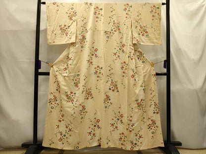 平和屋着物■上質な小紋　花唐草文　正絹　逸品　AABJ7777sx